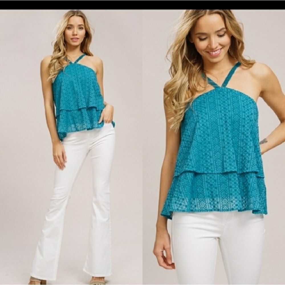 💗 Boho layered crochet top